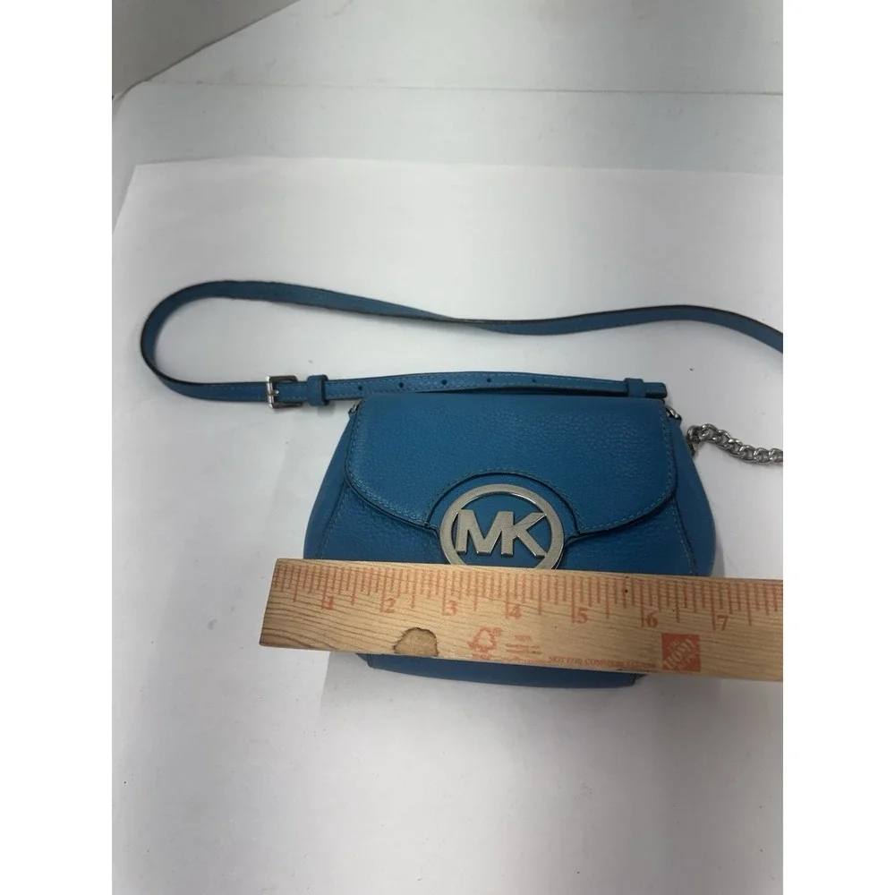 MICHAEL KORS FULTON Crossbody Bag Summer Blue Leather